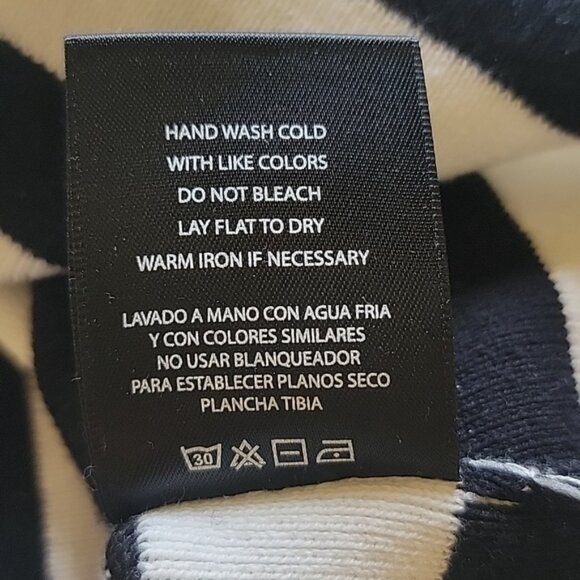 MESH + LACE Black Cream Striped Contrast Red Cuff Crewneck Knit Boho Sweater XS - Picture 6 of 9